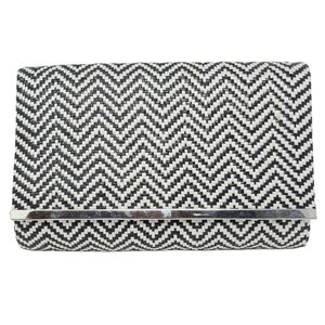 Forever 21 | Black & White Chevron Print Clutch Bag (One Size)